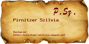 Pirnitzer Szilvia névjegykártya