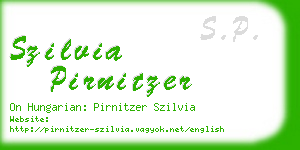 szilvia pirnitzer business card